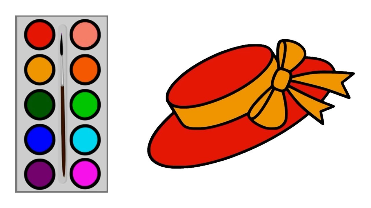  Cara  Menggambar  Topi Bundar Menggambar  dan Mewarnai Topi 