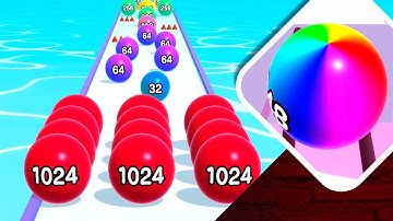 Ball Run 2048 - Speedrun Android iOS Gameplay - Level 455 to 459