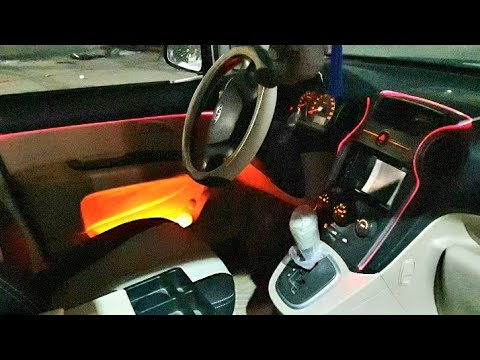 كيا كارينز 2010 تركيب LED ابلكيشن مع اضاءه جراب الباب