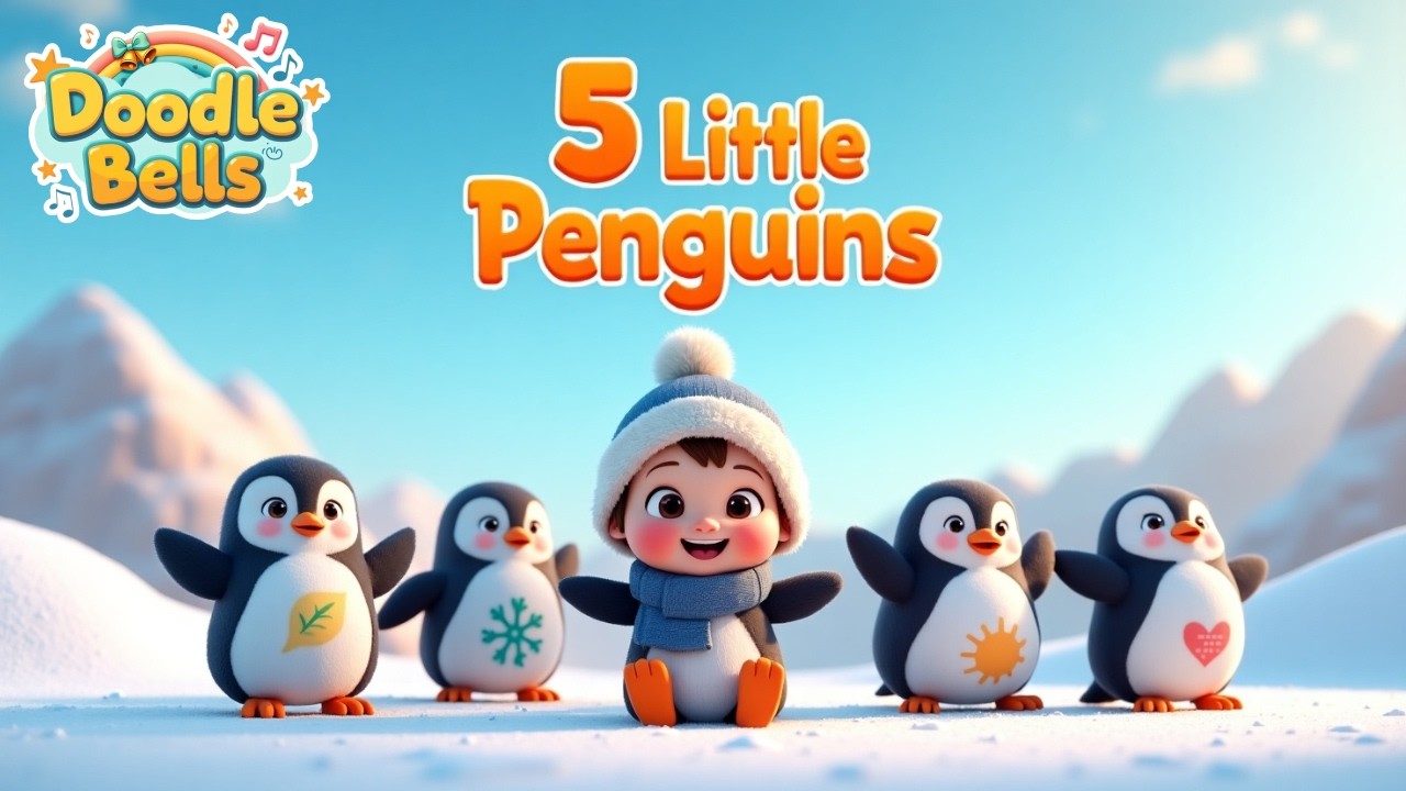 Five Little Penguins Dance Party with Leo | Fun Winter Adventure for ...