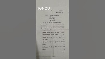 IGNOU BSOE 148 JUNE 2023 QUESTION PAPER.. BAG