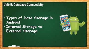 Types of Data Storage in Android & Internal vs External Storage | MAD - 5.1