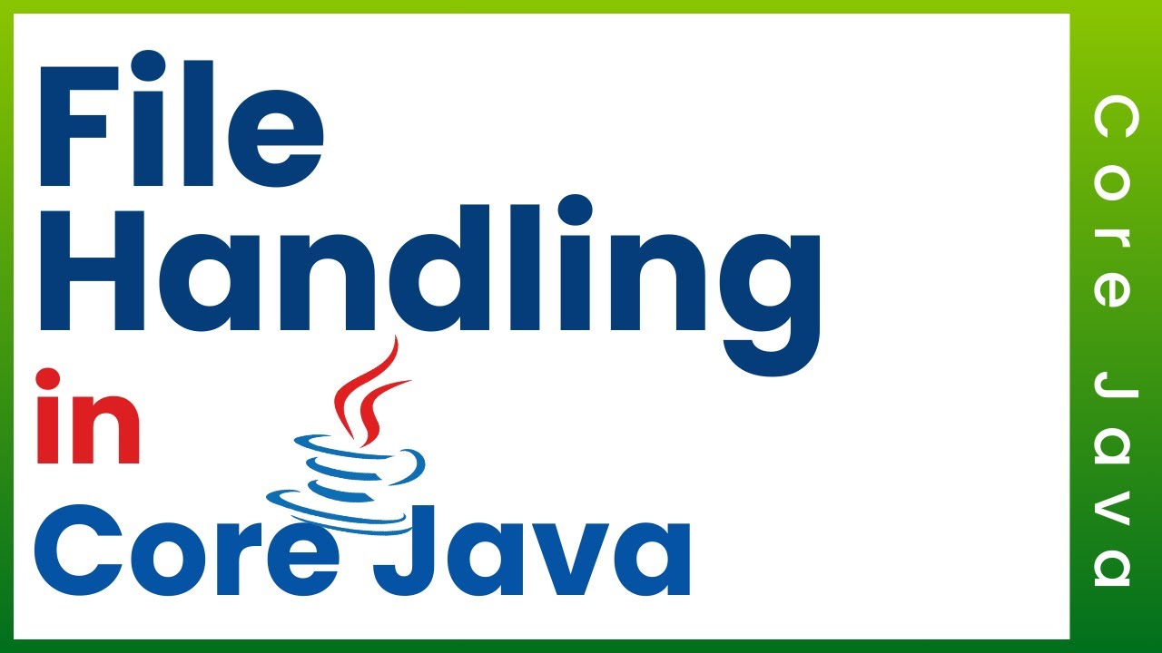 file handling in Java - YouTube