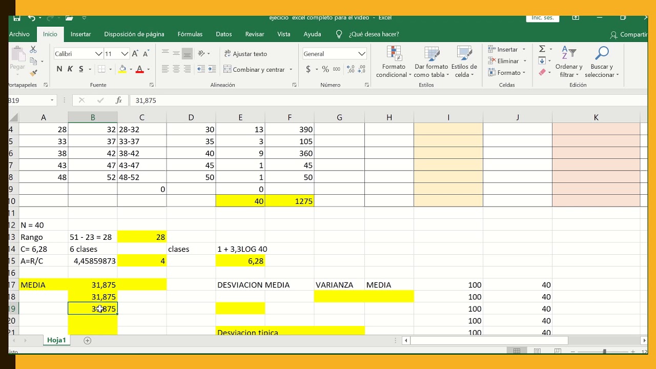 Como Trabajar En Excel Estadistica Descriptiva Youtube