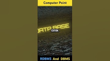 What is RDBMS and DBMS II DATABASE II Technology 2024 II