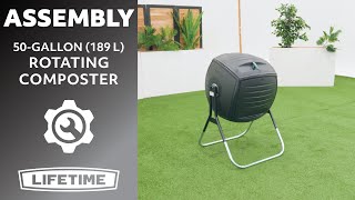 Lifetime 50-Gallon Rotating Composter | Lifetime Assembly Video