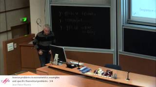 Jean-Pierre Florens: Inverse problems in econometrics - Lecture 3/4