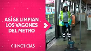 ¿CÓMO SE HACE? Así es la novedosa limpieza de los vagones del Metro de Santiago - CHV Noticias