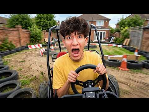 I built a MEGA racetrack in my YARD!