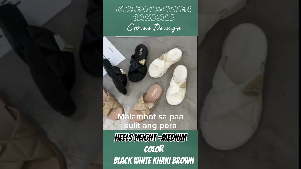 Korean Slipper Sandals Cross Design. 📌 Shopee link!⬇️ 