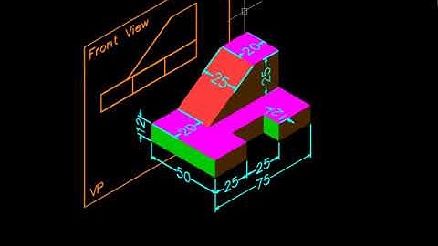 Conversion of Isometric to Orthographic (Explained with 3D Model) | Problem #6 | Solving in AutoCAD