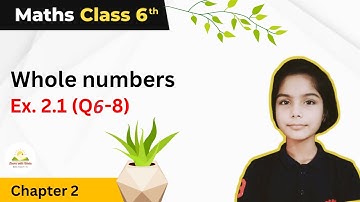 NCERT Exercise 2.1 : Question Number 6 to 8 - Whole Numbers | Class 6 Maths