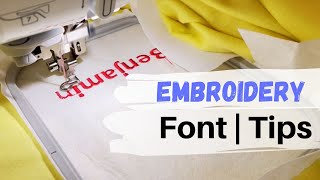 Embroidery Fonts | Tips & Tricks