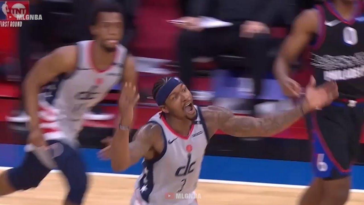 Bradley Beal hilariously trolls Joel Embiid in Game 1 🤪 76ers vs Wizards