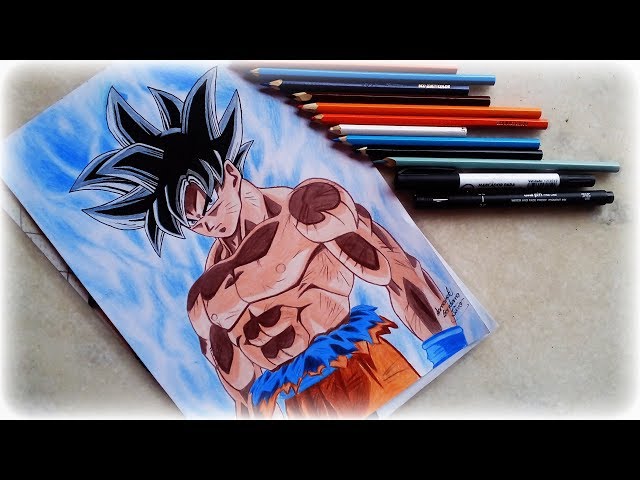 Goku instinto superior desenho