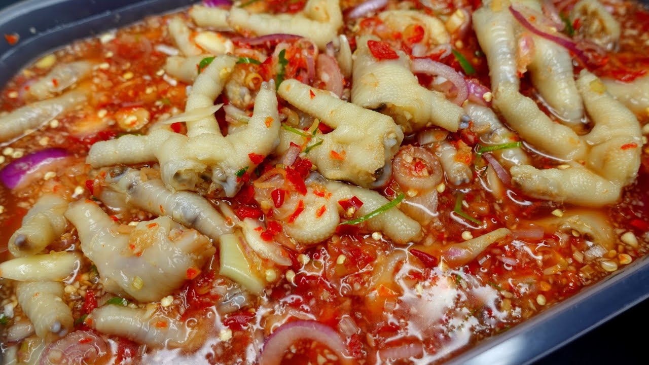 ក្បួនជ្រក់ជើងមាន់ចូលជាតិឆ្ងាញ់ មិនលាក់ក្បួនទេ អាចធ្វើលក់បាន🤤 Chicken feet recipe