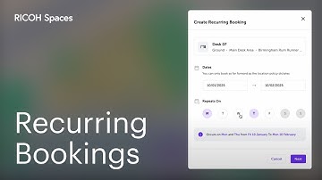 Recurring Booking in RICOH Spaces