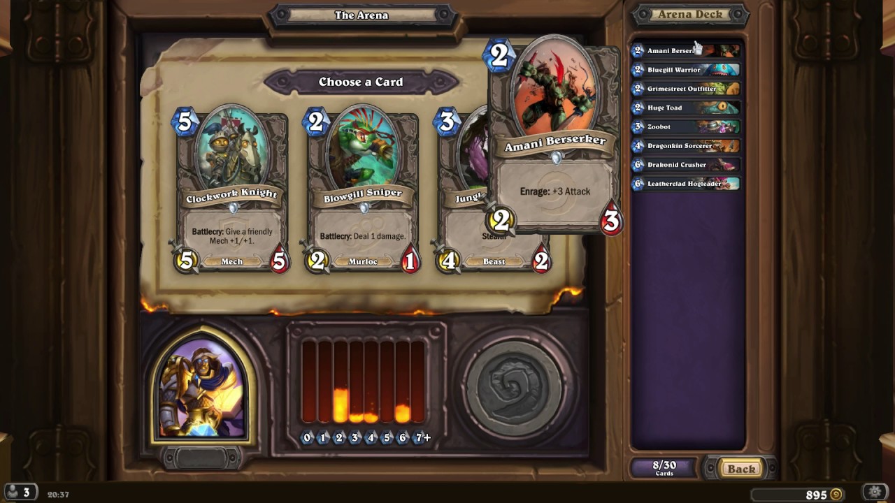 Hearthstone arena deck. IDRAFT jamming.