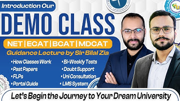 Demo Class & Batch Introduction | NET ECAT BCAT MDCAT NTS | Smart Board | Course Strategy | Faculty