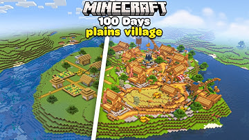 Ik heb een dorp in de vlakte getransformeerd in een Minecraft Makeover #100Days