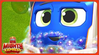 Milo's Giant Bubble Trouble! | Mighty Express | Train Cartoons