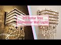 DIY Dollar Tree Chandelier Wall Light | Wall Sconce | DIY Wall Decor | Wall Lamp | Light Fixture |