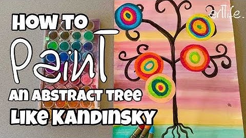 ART LESSON: How to PAINT like Wassily KANDINSKY (Abstract Tree lesson) with Kerri Bevis #artlife