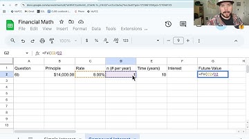 Simple and Compound Interest PV, FV and EXP Formulas in Google Sheets