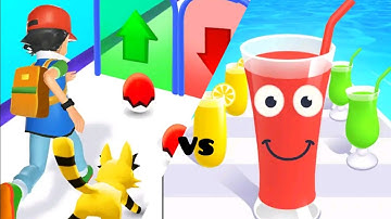 Juice Run VS Pikachu Run - All Levels Gameplay Android,ios  BEST GAME FOR 2023