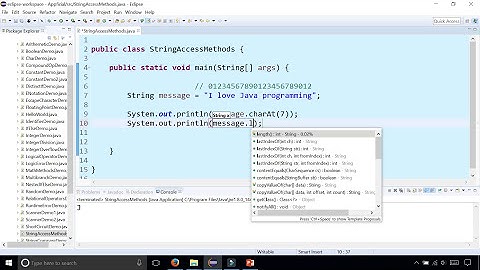 Java String Access Methods - length charAt substring indexOf - Java Programming Tutorial - Appficial