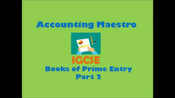 Books of Prime Entry Part 2