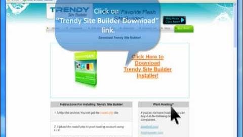 Trendy Site Builder Installation Help Video