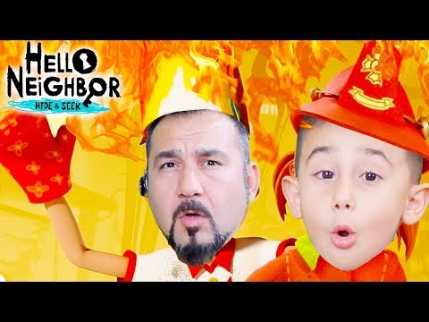 ALEVLERİN İÇİNDE KALDIK! İTFAİYECİ OLDUK!| HELLO NEIGHBOR HIDE AND SEEK #5