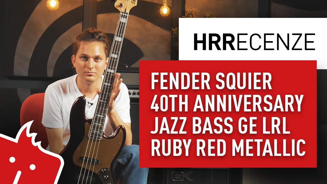 Hodně Rychlá Recenze: Fender Squier 40th Ann. Jazz Bass GE LRL Ruby Red  Metallic | frontman.cz