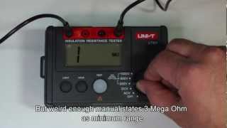 Mini Review UNIT UT501 Insulation tester 1000V