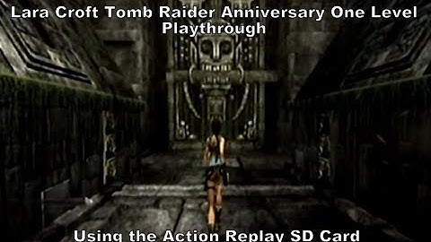 Lara Croft Tomb Raider Anniversary One Level Playthrough using the Wii Action Replay SD Card :D #Wii