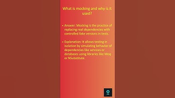 DotNet Interview Questions – Part 23 | Unit Testing, Mocking & Frameworks  #dotnetinterviewquestions