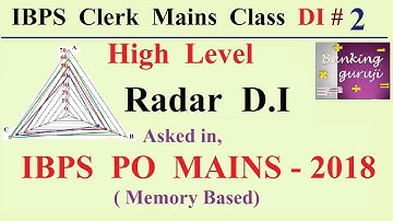 High Level Radar DI Asked in IBPS PO MAIN 2018 // Memory Based