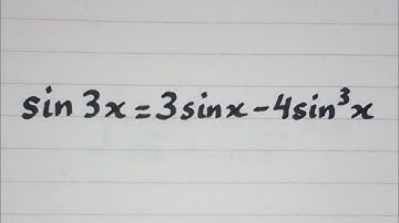 sin3x=3sinx-4sin^3x || Trigonometric Identity