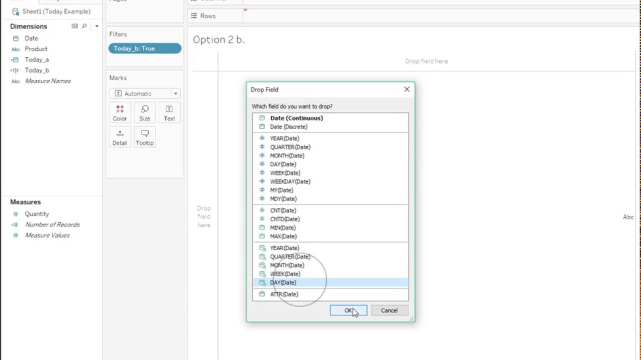 How To Create A Date Filter That Always Defaults To Today In Tableau
