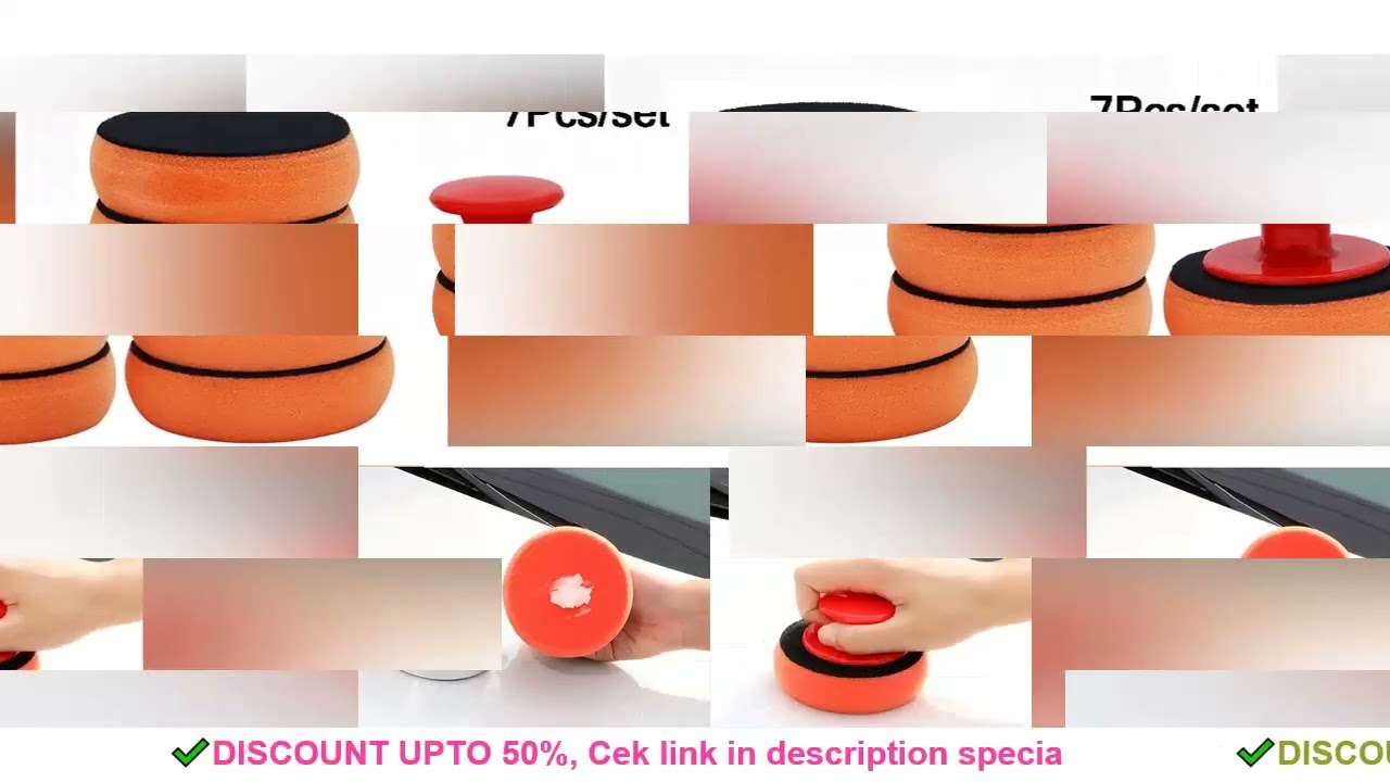 4 Inch Car Wax Applicator Pads Set with Red Handle Soft Sponge Applicators Foam Wax Pad for