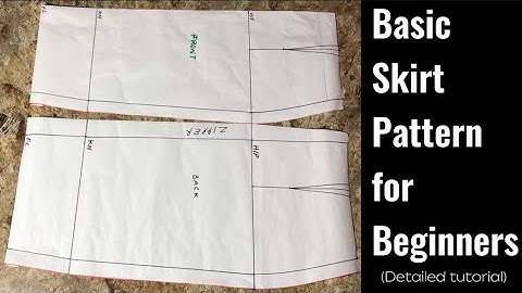 How to DRAFT a BASIC SKIRT PATTERN | BEGINNER FRIENDLY | DETAILED TUTORIAL