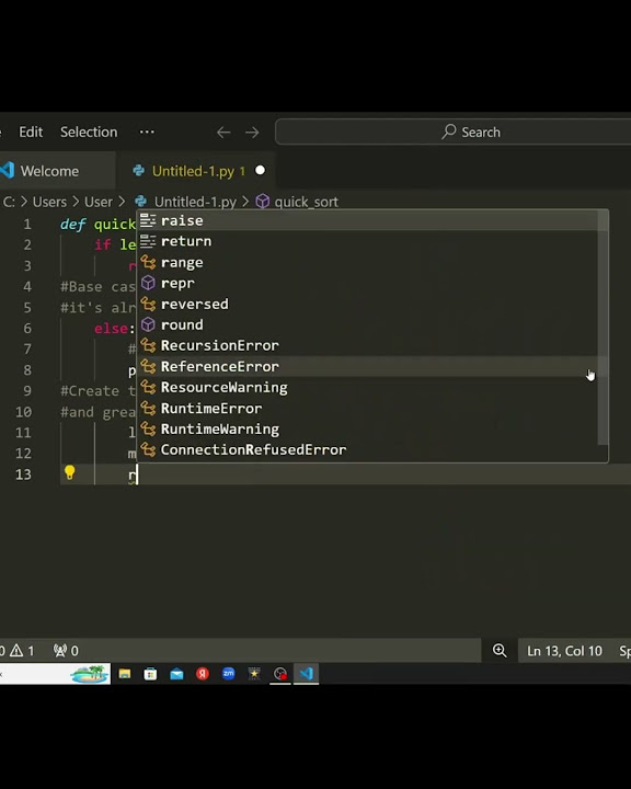 Quick Sort in Python: Fast Sorting Guide – Shorts - YouTube