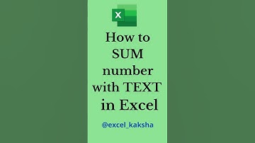 How to use Sum Number with text in excel in 10 Second #shorts #youtubeshorts #excel