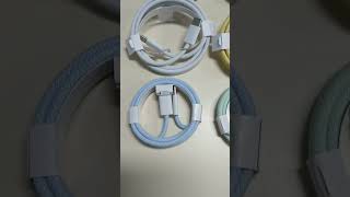 USB-C to Type C Color Cable For Apple iPhone 15 PD 60W Fast Charging