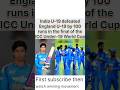 Final Score: India 411/9 (50 overs) beat England 311/10 (40.2 overs)#u19worldcup2026#harare#bcci