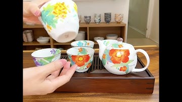 Sét Ấm Chén Hoàng Thanh -  Gốm sứ Nhật Bản Cao Cấp FUYU