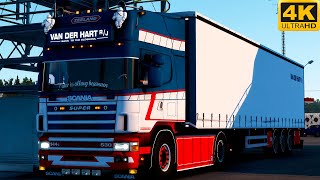 [G29] ETS2 (4K 60FPS) | SCANIA 144L 530 V8 (open pipe) | SINES 🇵🇹 - COIMBRA 🇵🇹 | NIGHT DRIVE