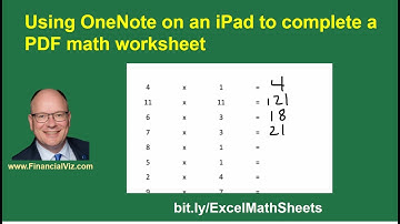 Using OneNote on an iPad to complete a PDF math worksheet