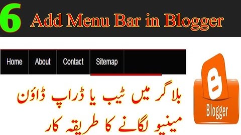 How to Add Tab, Sub Tab, Menu, Sub Menu and Drop Down Menu in Blogger | Blogger Earning in India